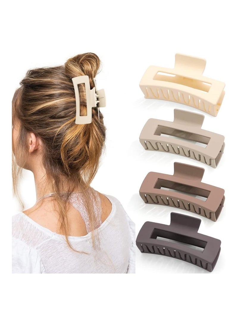 مجموعة مشابك شعر - 8 قطع - مشابك شعر متينة غير لامعة للنساء، مشابك فك مانعة للانزلاق للشعر الكثيف والخفيف، لتصفيف الكعكة ورفع الشعر -  ألوان متنوعة - Image 1